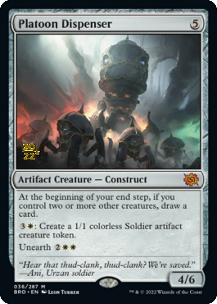 Platoon Dispenser [The Brothers' War: Prerelease Promos] | Good Games North