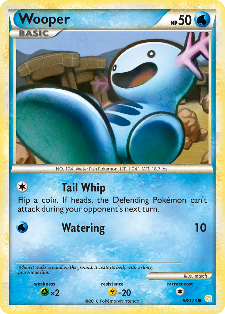 Wooper (88/123) [HeartGold & SoulSilver: Base Set] | Good Games North