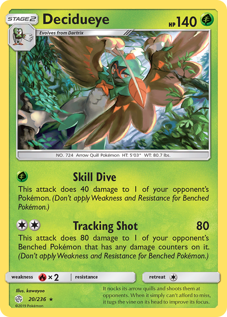 Decidueye (20/236) [Sun & Moon: Cosmic Eclipse] | Good Games North