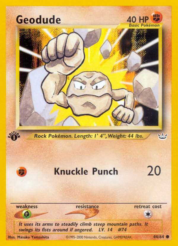 Geodude (44/64) [Neo Revelation 1st Edition] | Good Games North