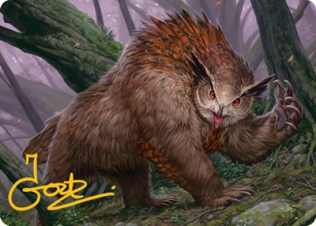 Owlbear Art Card (Gold-Stamped Signature) [Dungeons & Dragons: Adventures in the Forgotten Realms Art Series] | Good Games North