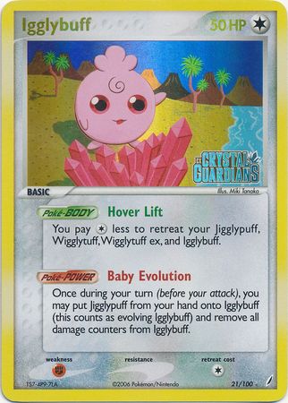 Igglybuff (21/100) (Stamped) [EX: Crystal Guardians] | Good Games North