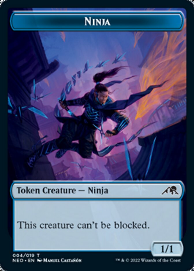 Samurai // Ninja Double-sided Token [Kamigawa: Neon Dynasty Tokens] | Good Games North