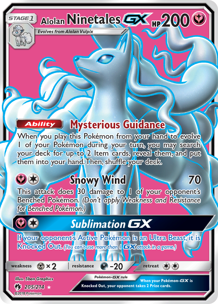 Alolan Ninetales GX (205/214) [Sun & Moon: Lost Thunder] | Good Games North