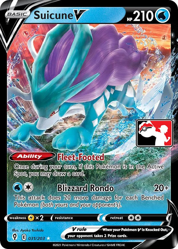 Suicune V (031/203) [Prize Pack Series One] | Good Games North