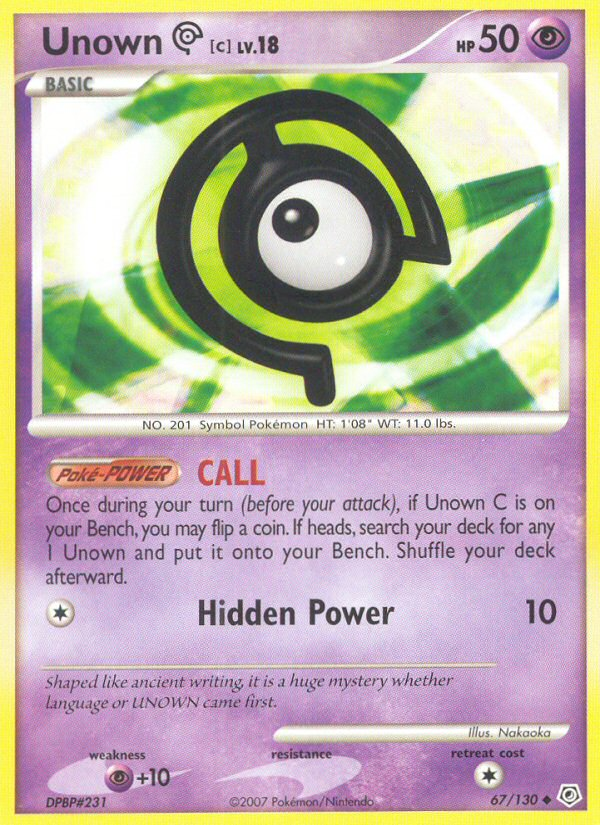 Unown C (67/130) [Diamond & Pearl: Base Set] | Good Games North