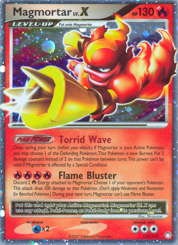 Magmortar LV.X (123/123) [Diamond & Pearl: Mysterious Treasures] | Good Games North