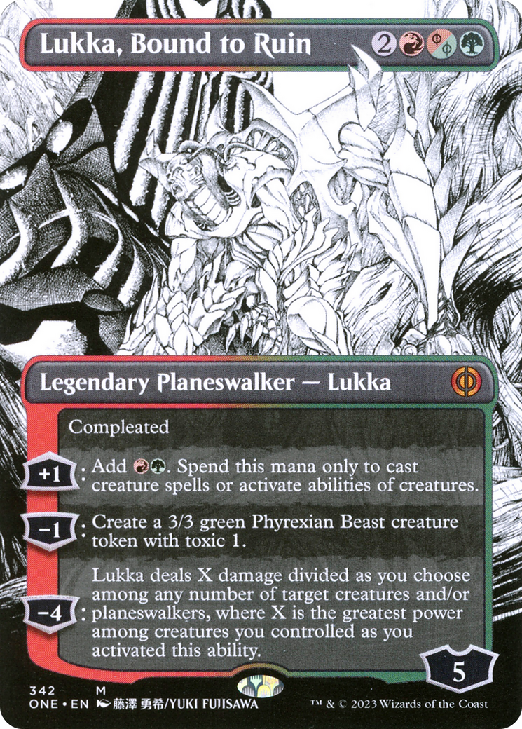 Lukka, Bound to Ruin (Borderless Manga) [Phyrexia: All Will Be One] | Good Games North