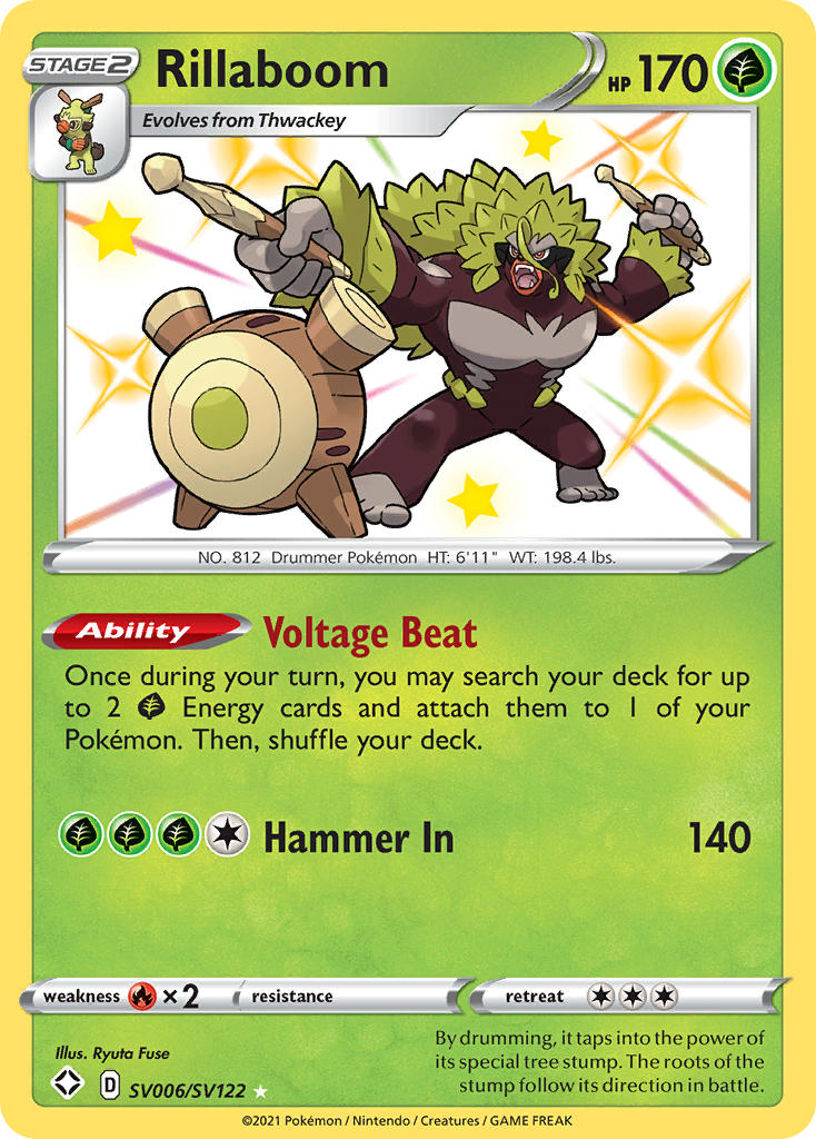 Rillaboom (SV006/SV122) [Sword & Shield: Shining Fates] | Good Games North