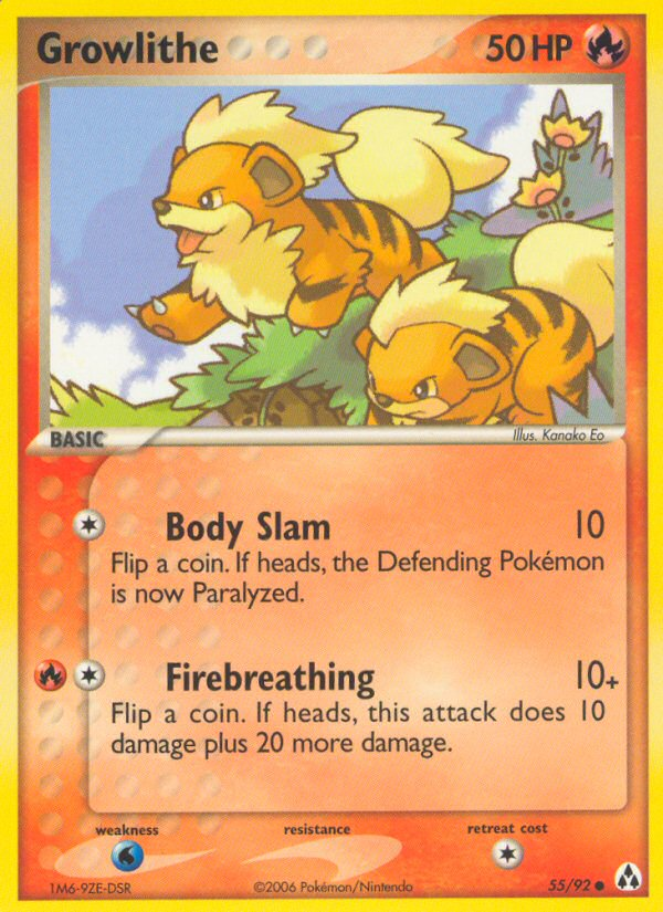 Growlithe (55/92) [EX: Legend Maker] | Good Games North