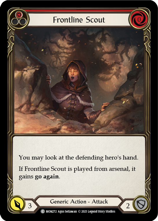 Frontline Scout (Red) [MON272-RF] 1st Edition Rainbow Foil | Good Games North