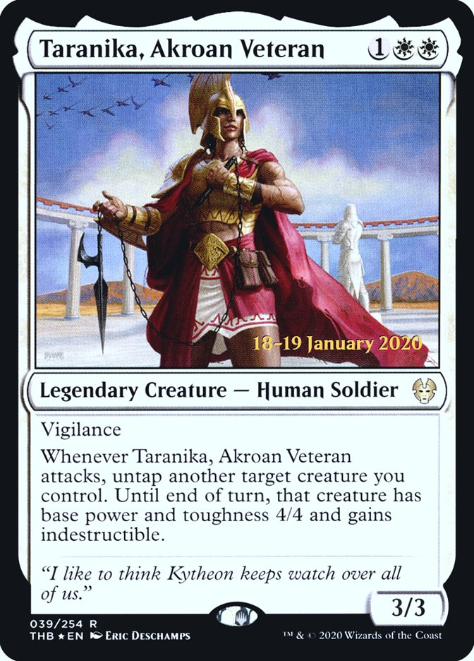 Taranika, Akroan Veteran [Theros Beyond Death Prerelease Promos] | Good Games North