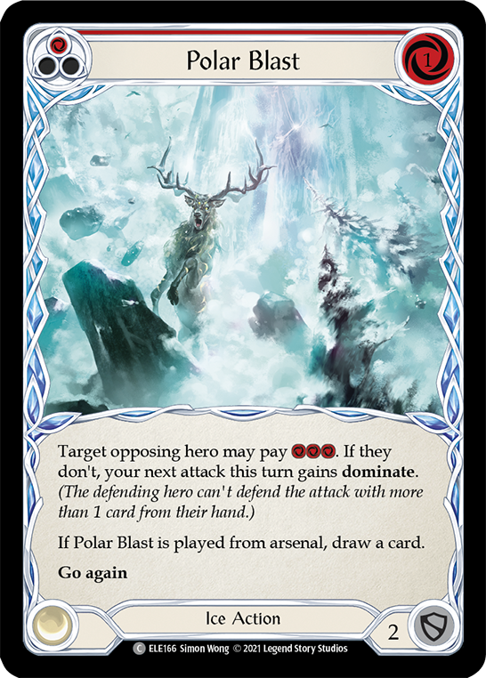 Polar Blast (Red) [ELE166] (Tales of Aria)  1st Edition Rainbow Foil | Good Games North