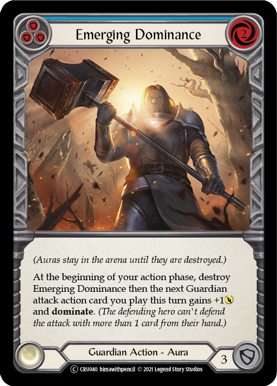 Emerging Dominance (Blue) [U-CRU040-RF] Unlimited Rainbow Foil | Good Games North