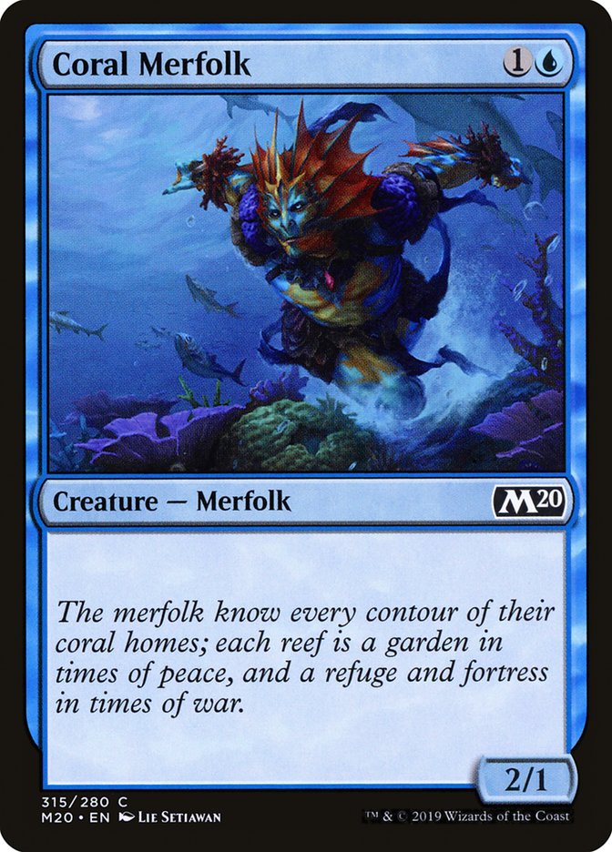 Coral Merfolk [Core Set 2020] | Good Games North