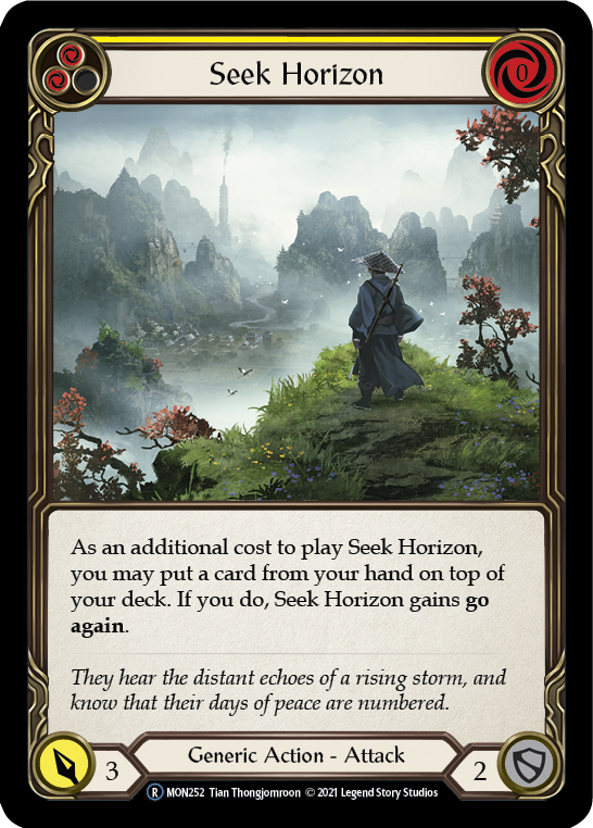 Seek Horizon (Yellow) [U-MON252-RF] Unlimited Rainbow Foil | Good Games North