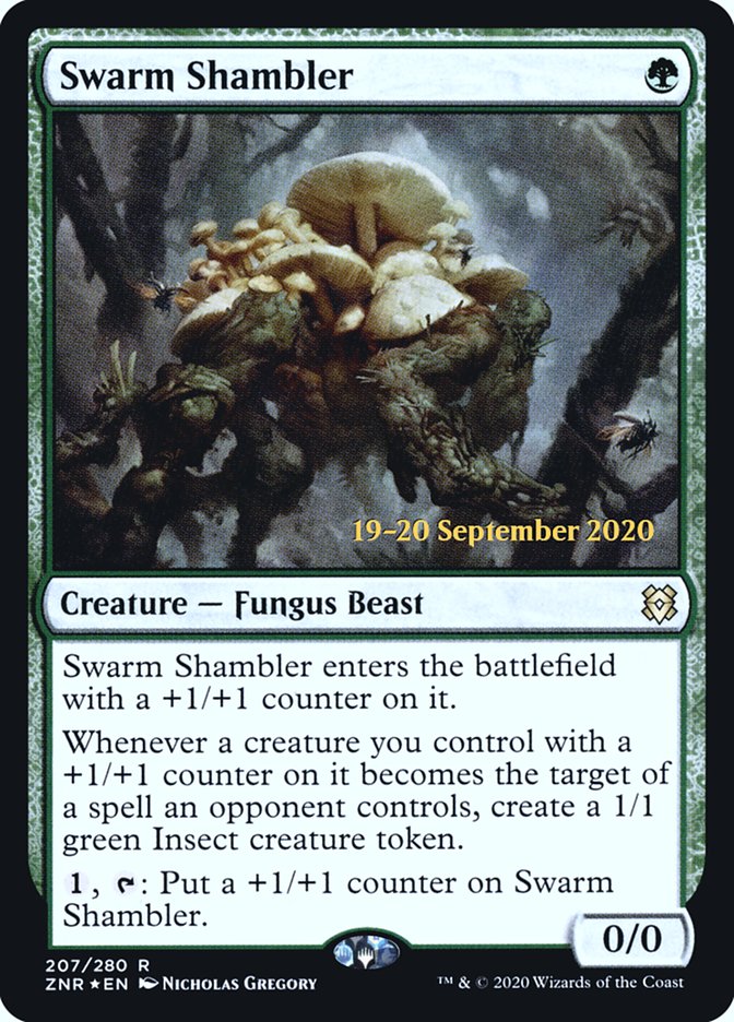 Swarm Shambler  [Zendikar Rising Prerelease Promos] | Good Games North