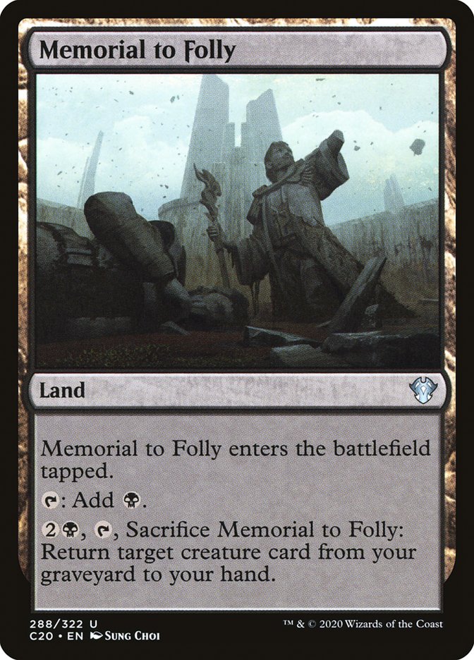 Memorial to Folly [Commander 2020] | Good Games North