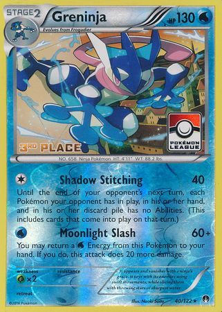 Greninja (40/122) (League Promo 3rd Place) [XY: BREAKpoint] | Good Games North
