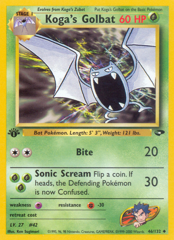 Koga's Golbat (46/132) [Gym Challenge 1st Edition] | Good Games North