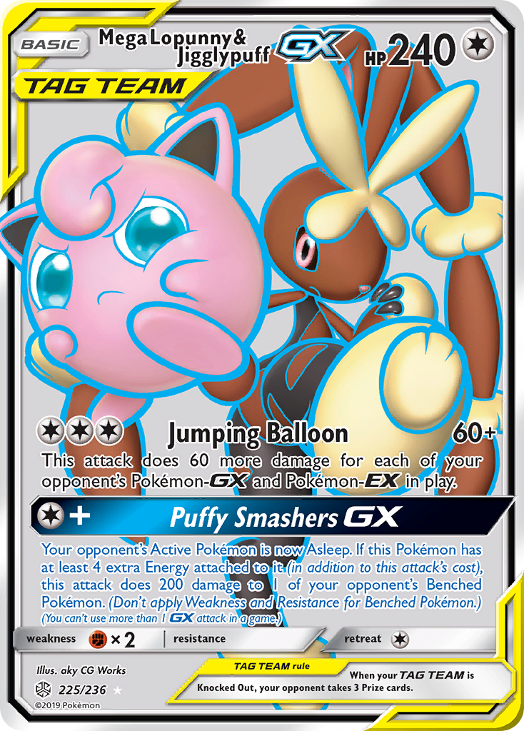 Mega Lopunny & Jigglypuff GX (225/236) [Sun & Moon: Cosmic Eclipse] | Good Games North