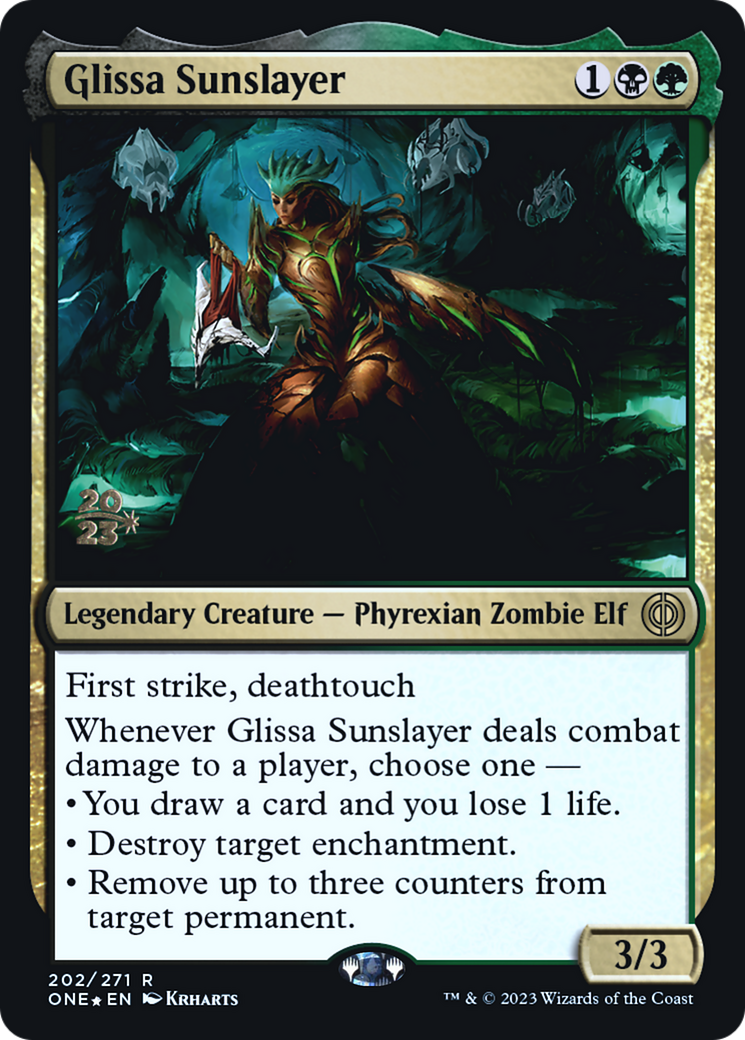 Glissa Sunslayer [Phyrexia: All Will Be One Prerelease Promos] | Good Games North