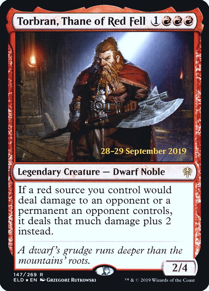 Torbran, Thane of Red Fell  [Throne of Eldraine Prerelease Promos] | Good Games North