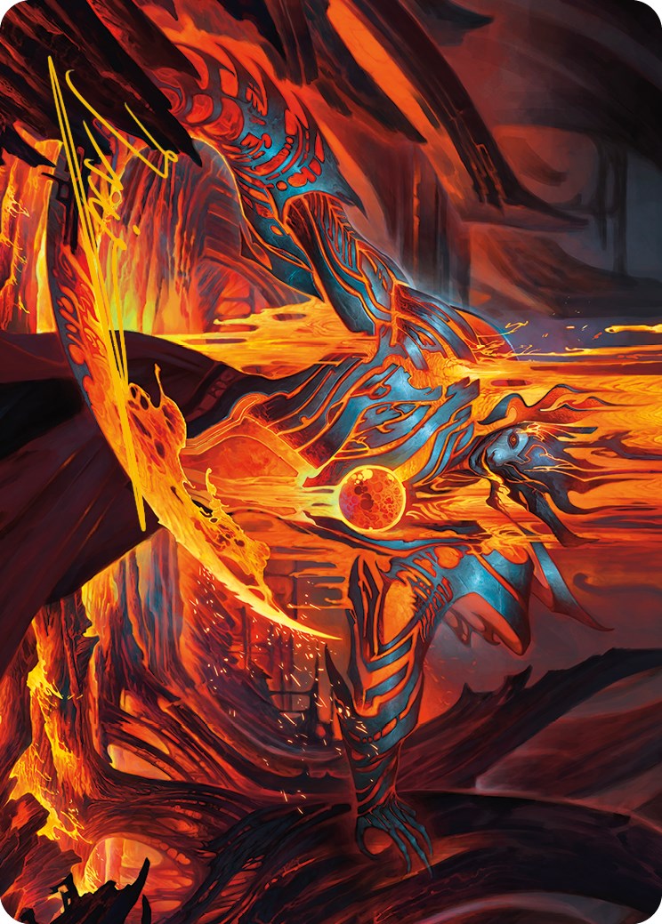 Free From Flesh Art Card (Gold-Stamped Signature) [Phyrexia: All Will Be One Art Series] | Good Games North