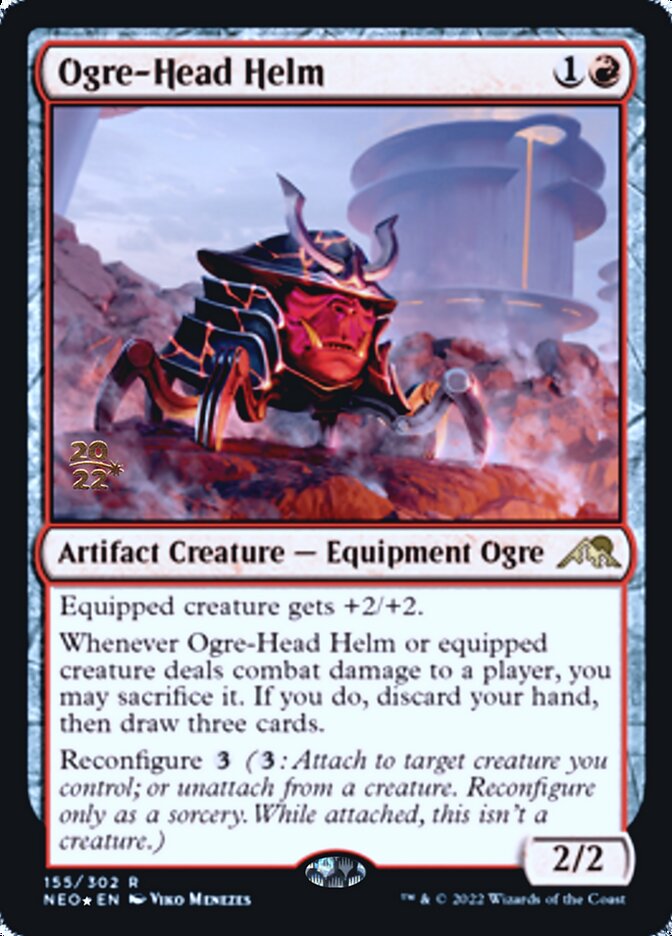 Ogre-Head Helm [Kamigawa: Neon Dynasty Prerelease Promos] | Good Games North
