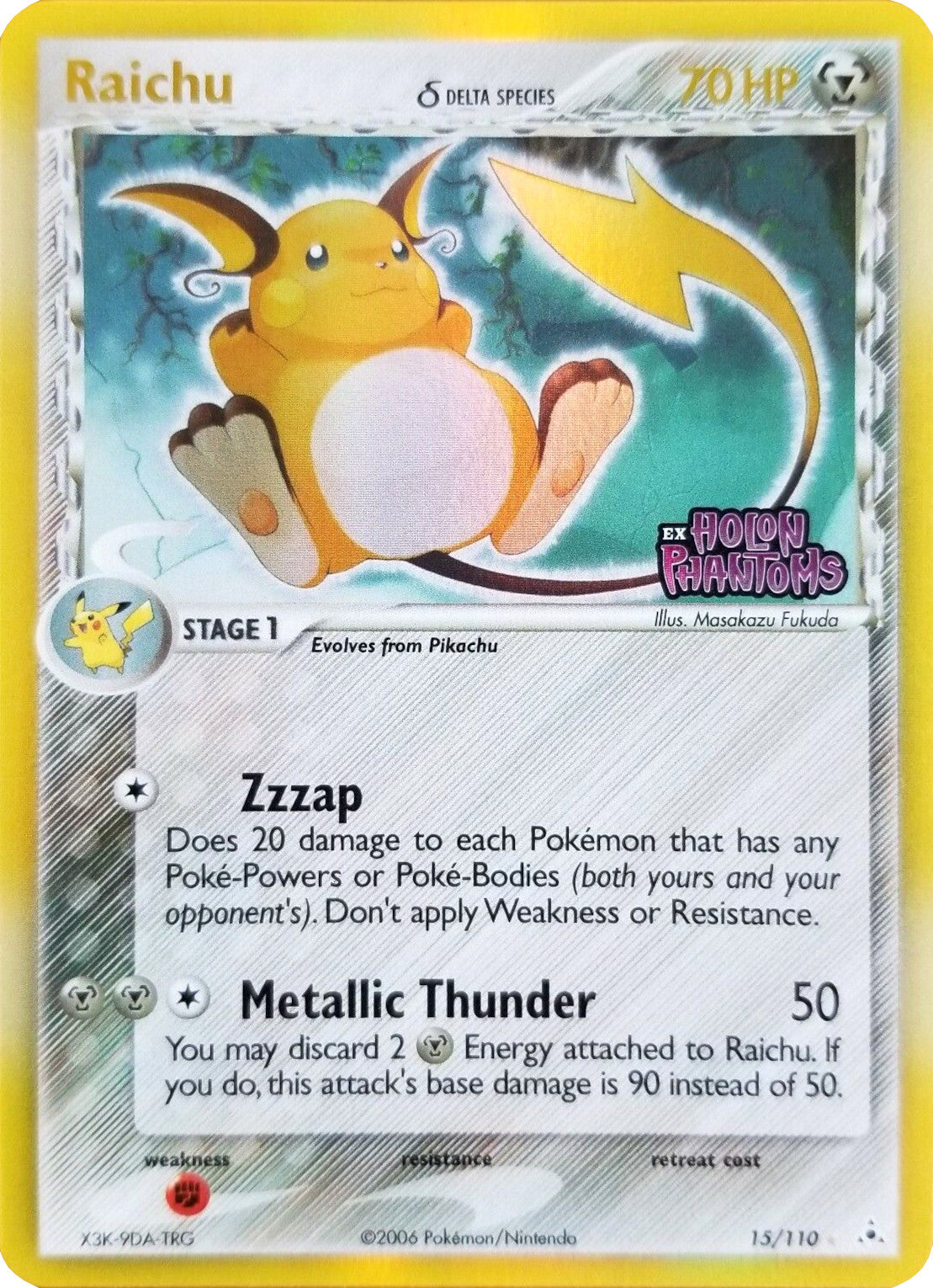 Raichu (15/110) (Delta Species) (Stamped) [EX: Holon Phantoms] | Good Games North