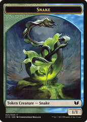Snake (021) // Saproling Double-Sided Token [Commander 2015 Tokens] | Good Games North