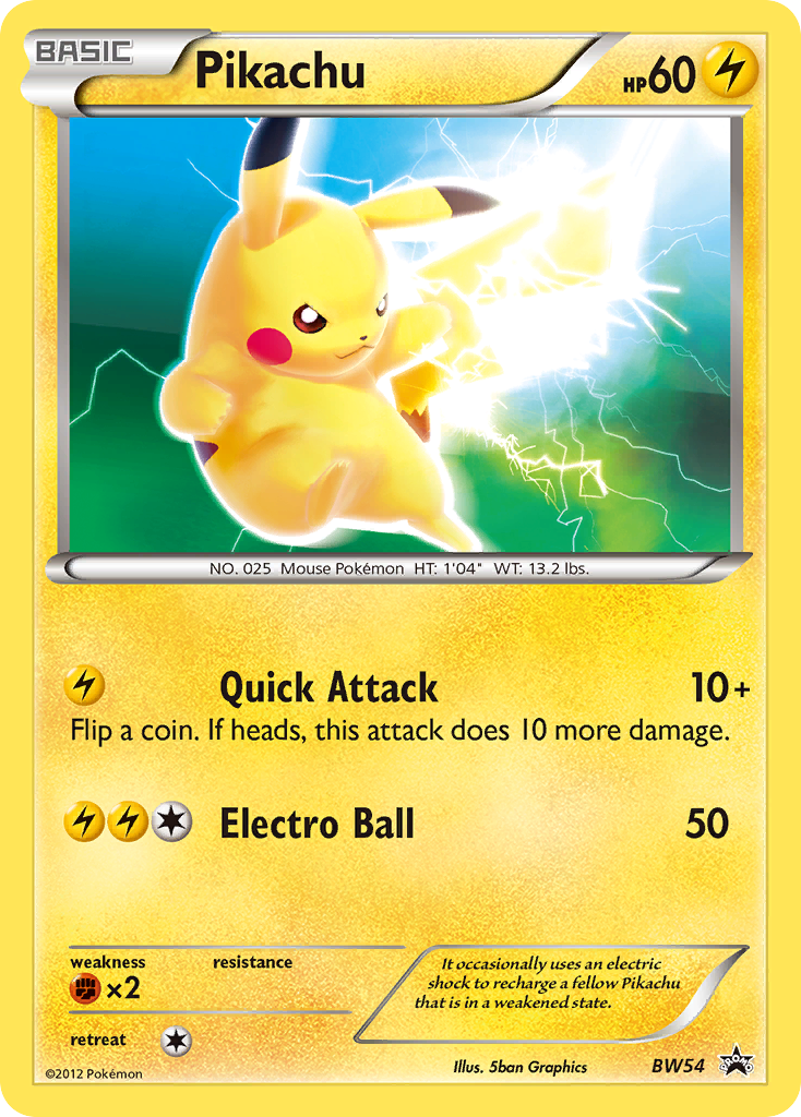 Pikachu (BW54) [Black & White: Black Star Promos] | Good Games North