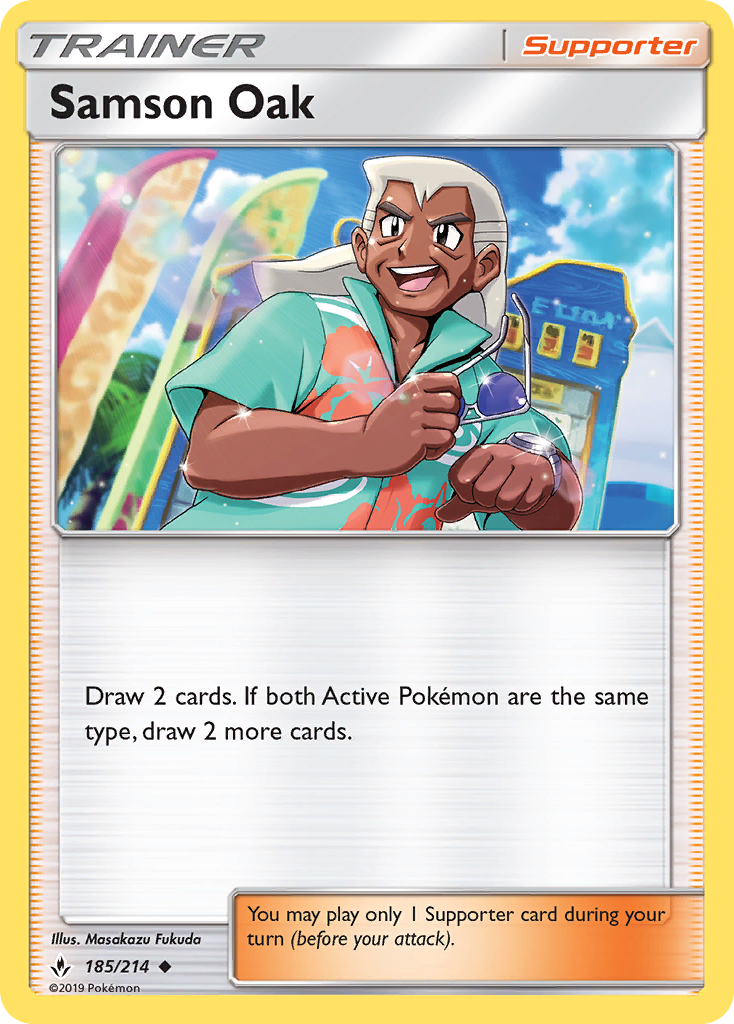 Samson Oak (185/214) [Sun & Moon: Unbroken Bonds] | Good Games North