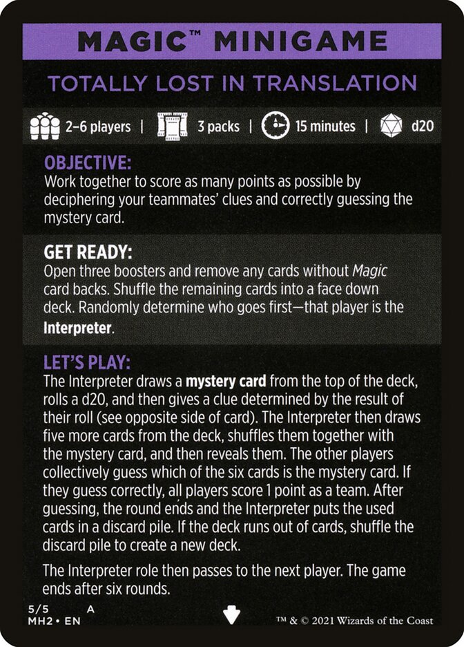 Totally Lost in Translation (Magic Minigame) [Modern Horizons 2 Minigame] | Good Games North