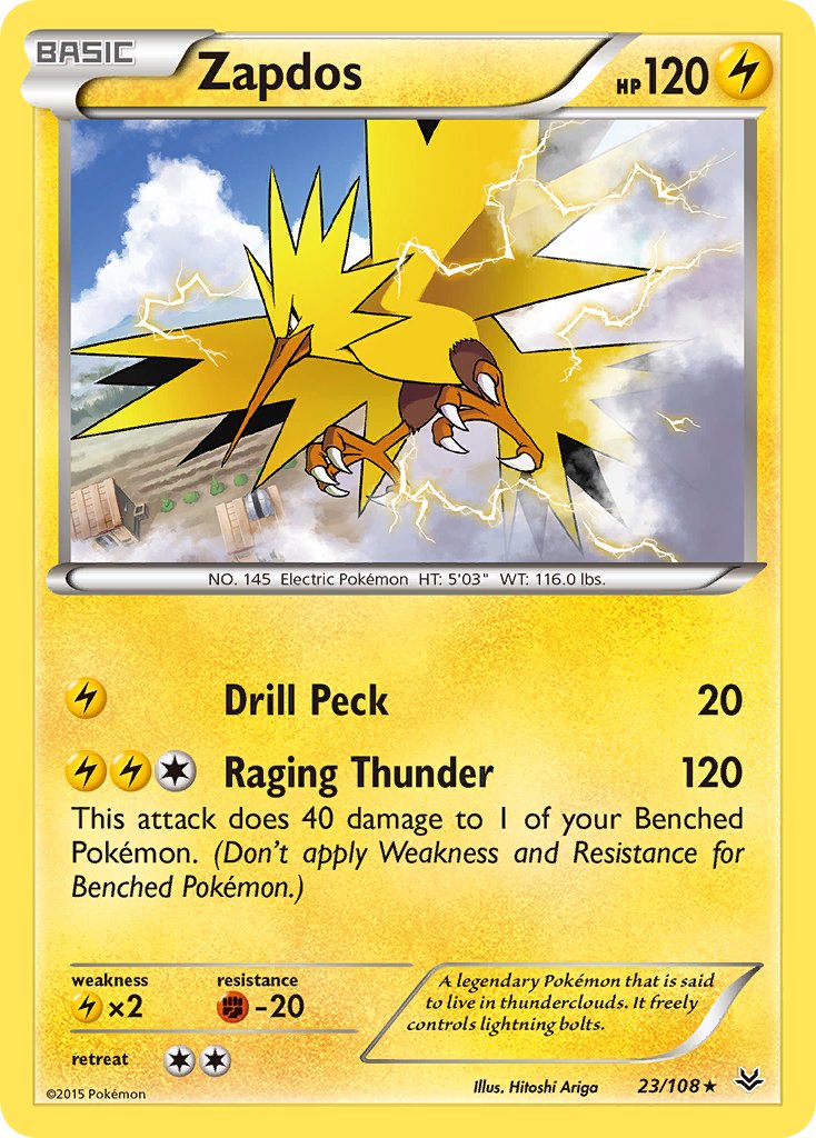 Zapdos(23/108) (Theme Deck Exclusive) [XY: Roaring Skies] | Good Games North