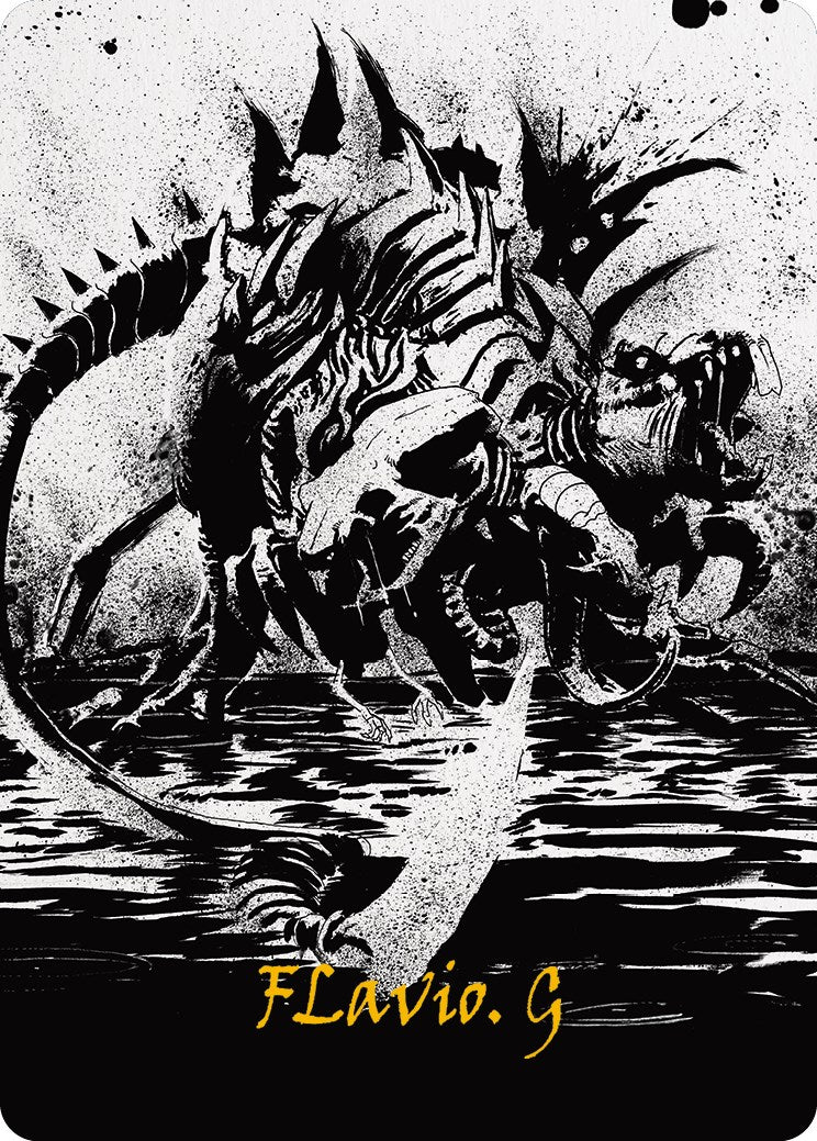 Karumonix, the Rat King Art Card (Gold-Stamped Signature) [Phyrexia: All Will Be One Art Series] | Good Games North