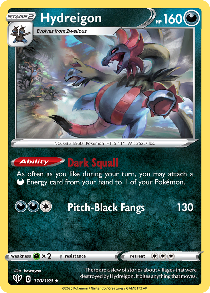 Hydreigon (110/189) [Sword & Shield: Darkness Ablaze] | Good Games North