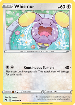 Whismur (135/185) [Sword & Shield: Vivid Voltage] | Good Games North