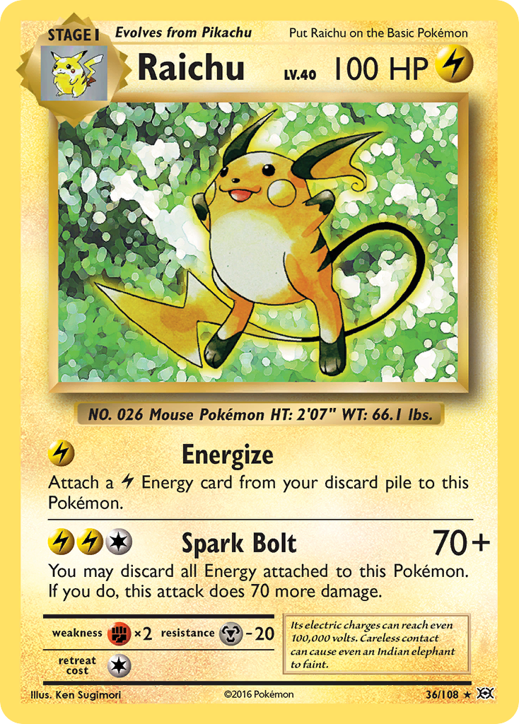 Raichu (36/108) [XY: Evolutions] | Good Games North