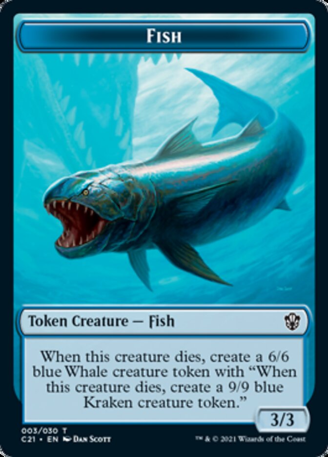 Beast (010) // Fish Token [Commander 2021 Tokens] | Good Games North