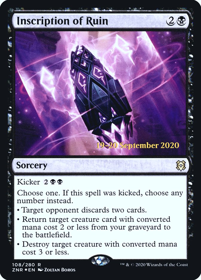 Inscription of Ruin  [Zendikar Rising Prerelease Promos] | Good Games North