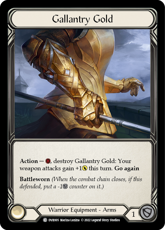 Gallantry Gold [DVR005] (Classic Battles: Rhinar vs Dorinthea)  Rainbow Foil | Good Games North