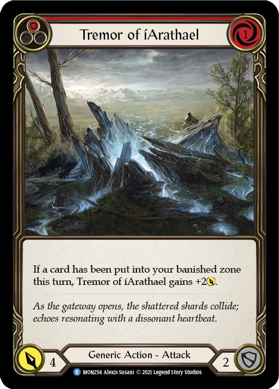 Tremor of iArathael (Red) [MON254-RF] 1st Edition Rainbow Foil | Good Games North