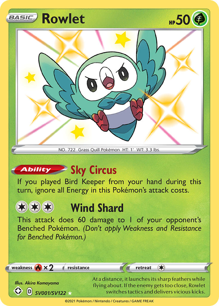 Rowlet (SV001/SV122) [Sword & Shield: Shining Fates] | Good Games North