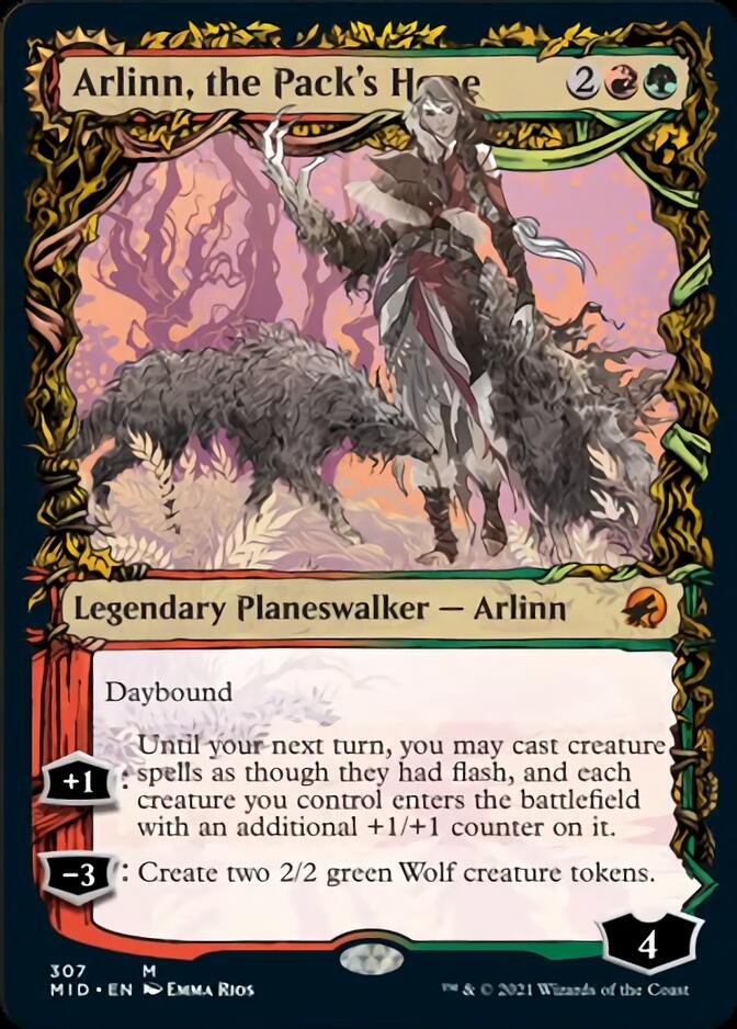 Arlinn, the Pack's Hope // Arlinn, the Moon's Fury (Showcase Equinox) [Innistrad: Midnight Hunt] | Good Games North