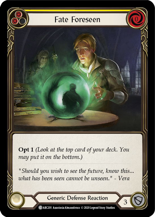 Fate Foreseen (Yellow) [U-ARC201] Unlimited Rainbow Foil | Good Games North