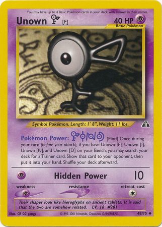 Unown [F] (48/75) [Neo Discovery Unlimited] | Good Games North