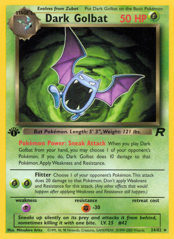 Dark Golbat (24/82) [Team Rocket 1st Edition] | Good Games North