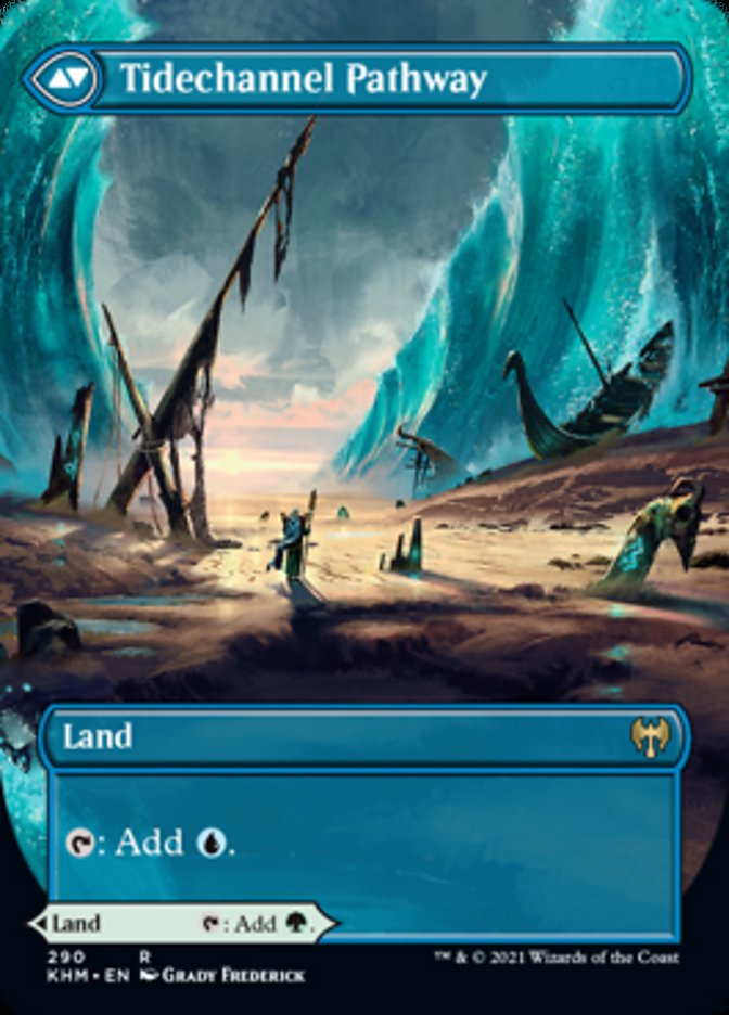 Barkchannel Pathway // Tidechannel Pathway (Borderless Alternate Art) [Kaldheim] | Good Games North