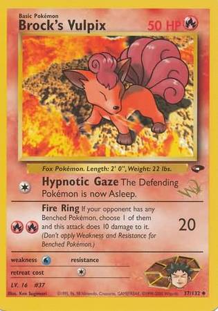 Brock's Vulpix (37/132) (W Stamped Promo) [Gym Challenge Unlimited] | Good Games North